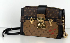 Louis Vuitton Trunk Clutch Bag in Reverse Monogram Coated Canvas NFC D2
